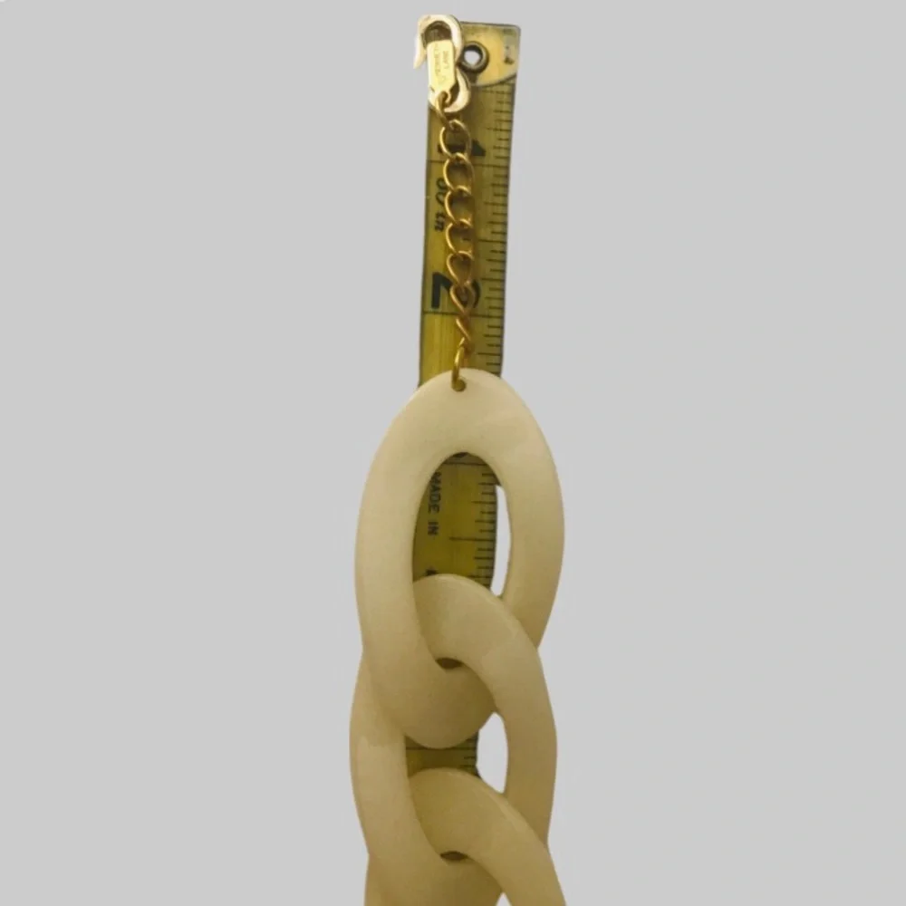 ‼️💥PRICE DROP☄️Kenneth Jay Lane 34” Resin Oval Link Necklace Adjustable Closure